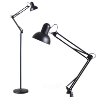 Nastaviteľná stojacia lampa Kobi E27 Black Auriq