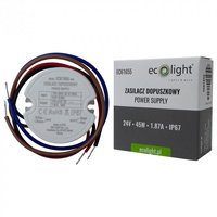 FI60 LED pásik box napájanie 45W 24V 1,87A IP67 Ecolight