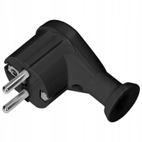 Elektrická uhlová zástrčka 2P+Z UNI-SCHUKO s uzemnením čierna ORNO