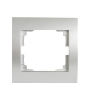 Horizontálna zásuvka s jedným rámom na povrchovú montáž Silver LOGI Kanlux