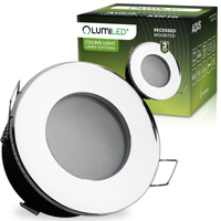 LED MR16 Kruhové chrómové svietidlo AQUS Lumiled Flush Mount Halogenové svietidlo
