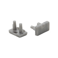 Hliníkový profilový uzáver sivý plný KOD 19181 STOPPER Kanlux 2ks.