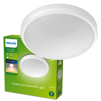 Záhradný plafón LED 6W 600lm 2700K IP54 Vodotesná biela Doris Philips