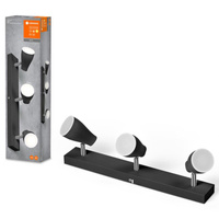 LED bodové nastaviteľné stropné svietidlo 12,9 W 630 lm 3000K, teplá biela čierny bodová Ledvance