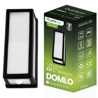 Záhradné svietidlo E27 Obdĺžnikové nástenné svietidlo DOMLO LUMILED Senzor pohybu