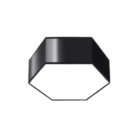 Stropné svietidlo na povrchovú montáž 2x E27 Plafond Polygonal Black Modern Sunde Sollux