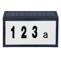 Solárne LED fasádne osvetlenie domu číslo nástennej lampy 6000K IP44