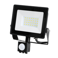 LED reflektor Halogén 30W 2505lm 4000K IP65 Black Motion Sensor MH Kobi