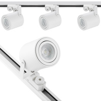 Osvetľovacia sada prípojníc 1,5 m + 3x LED reflektor GU10 biely matný