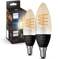 2x LED žiarovka E14 Candle B39 4,6W = 30W 350lm 2200-4500K CCT FILAMENT SMART Smart Bluetooth ZigBee White Ambiance Philips HUE