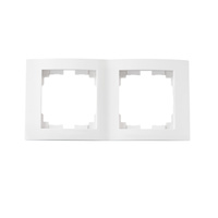 Povrchová montáž vertikálneho dvojitého rámu pre zásuvku biela LOGI Kanlux