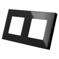 Masterled Dvojitý sklenený zásuvkový rám čierny