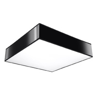 Povrchové stropné svietidlo 4x E27 Plafond Square Black Minimalist Horus Sollux