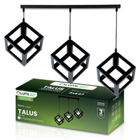 Stropné závesné svietidlo TALUS Geometrická závesná kocka pre LED 3x E27 LUMILED