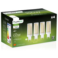 4x LED žiarovka G9 kapsula 12W = 100W 1152lm 4000K neutrálna biela 360° LUMILED