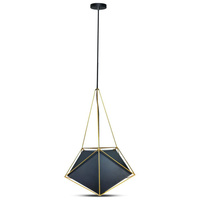 Závesné svietidlo E27 Geometric Gold PRISM 40x54cm VT-7401 V-TAC