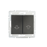 Vypínač NO Shutter Switch 10A Square Graphite LOGI Kanlux