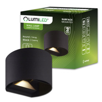 Záhradné nástenné svietidlo LED G9 nastaviteľné okrúhle hore dole čierne PYXIS LUMILED