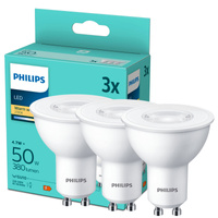 3x LED žiarovka GU10 Reflector PAR16 4,7W = 50W 400lm 2700K teplá biela 36° Essential Philips