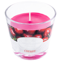Dekoratívna sklenená vonná sviečka Cherry