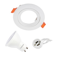 Sada halogénového svietidla VENTUS White Round + LED žiarovka GU10 1 5W neutrálna biela 120° Lumiled