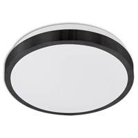 Plafond Stropné svietidlo 2x E27 Kúpeľňa Povrchová montáž 140° so snímačom pohybu IP44 Okrúhla strieborná Solen Masterled