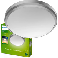 Záhradný plafón LED 6W 600lm 2700K IP54 Vodotesný nikel Doris Philips