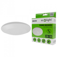 Senzor pohybu a súmraku PIR Montáž na povrch Montáž na strop Biely 3m 360° CO Ecolight