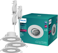 3x LED svietidlo na zapustenie 5W 500lm 2700K, teplá biela pohyblivá okrúhla biela Stmievateľné 3-STEP SceneSwitch Cilantro Philips