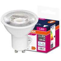 Žiarovka LED PAR16 reflektor GU10 6,9W = 80W 575lm 6500K, studená biela 36° VALUE Osram