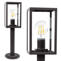 E27 čierna IP44 Malmo Sanico Sanico Goldlux Stojaca stĺpová záhradná lampa