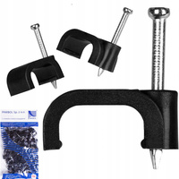 Plochý káblový úchyt FLOP KLIP YDYp3x2,5 13/7 čierny 100ks PAWBOL