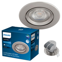 Zapustené bodové svietidlo LED 5W 350lm 2700K Nickel Sparkle Philips
