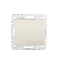 Jednopólový reverzibilný spínač 10A štvorcový béžový LOGI Kanlux