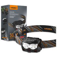 LED dobíjací svetlomet 10 W 500 lm napájaný batériou Senzor pohybu 6 režimov USB-C Vodotesný IP65 Videx