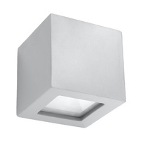 Nástenné svietidlo Nástenné svietidlo E27 Square cube Grey Modern Leo Sollux