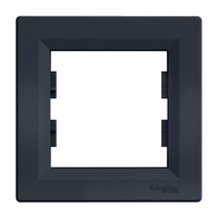 Horizontálny rám pre jednu zásuvku Asfora Anthracite