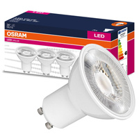 3x LED PAR16 reflektor GU10 6,9W = 80W 575lm 3000K, teplá biela 36° VALUE Osram