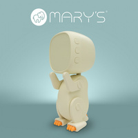 Detský elektronický budík biely dobíjací 1200mAh ROBO MARY'S