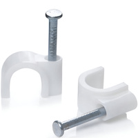 Káblový úchyt s klincom pre drôt Round FLOP 4mm White 25ks