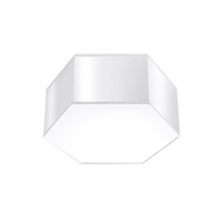 Stropné svietidlo na povrchovú montáž 2x E27 Plafond Polygonal White Modern Sunde Sollux