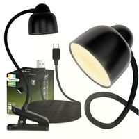 Školská stolová lampa LED 5W CCT TESA 2 Black LUMILED
