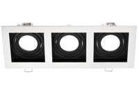 Svietidlo HALOGEN GEMINUS pod omietku pohyblivé KWADRAT biele 3x GU10