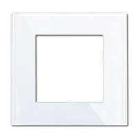 Sklenený rám zásuvky Single White Masterled