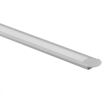 Zapustený eloxovaný hliníkový LED profil 2 m s mliečnym tienidlom pre LED pásy + koncové krytky Séria Ecolight P