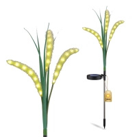 LED solárna záhradná lampa poháňaná vonkajšou dekoratívnou trávou 3000K IP44