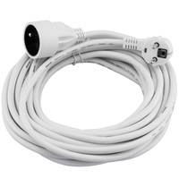Sieťový predlžovací kábel zástrčka - zásuvka s uzemnením 10m 3x1,5mm 16A biely ECOLIGHT