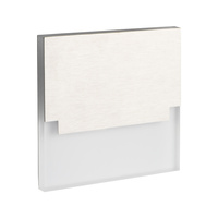 Schodiskové svetlo LED 1,3 W 13 lm 3000 K teplá biela štvorcové strieborné Sabik Kanlux