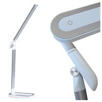 Stolná LED lampa 7W 400lm 4000lm, neutrálna biela 120° biela strieborná stmievateľná Madera Sanico Goldlux