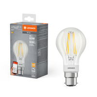 LED žiarovka B22 6W = 60W 806lm stmievateľná SMART+ WiFi Filament Classic Ledvance